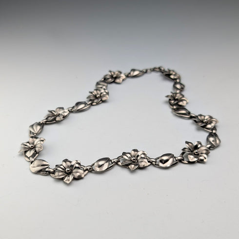 美國復古純銀花朵設計項鍊 32 克 HSB