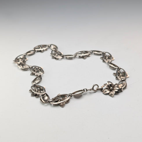 美國復古純銀花朵設計項鍊 32 克 HSB