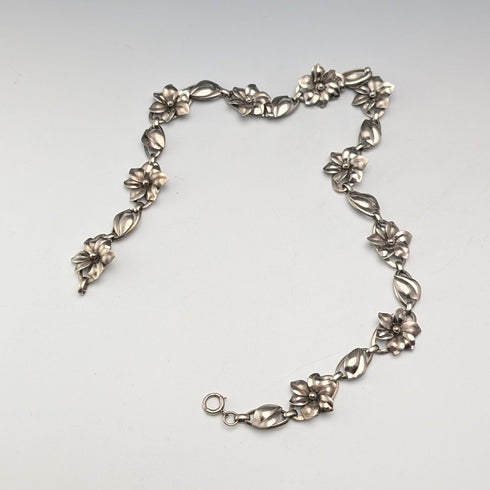 美國復古純銀花朵設計項鍊 32 克 HSB