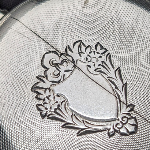 1915年頃 アンティーク オメガ 懐中時計 銀側薄型オープンフェース 動作良好