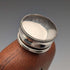 Vintage British leather and silver plate glass flask James Dixon & Sons