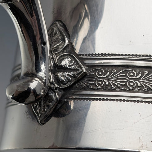 1900年頃 英国アンティーク シルバープレート製 ドラム型ティーポット James Dixon&Son