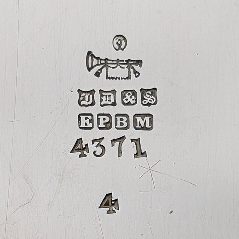 1900年頃 英国アンティーク シルバープレート製 ドラム型ティーポット James Dixon&Son