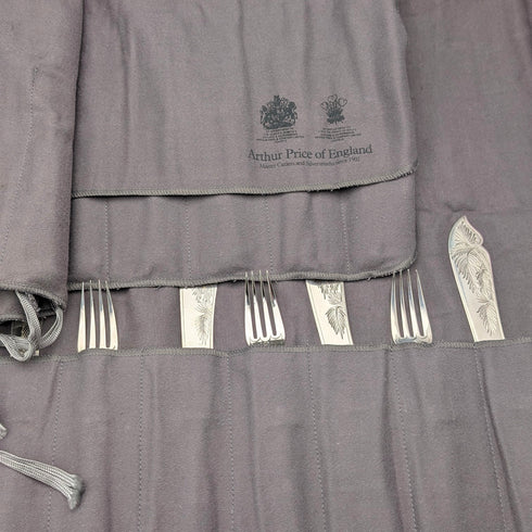 1869 British Antique All Pure Silver Fish Cutlery Set, 12 Pairs, Total Weight 1161g, Mappin Brothers