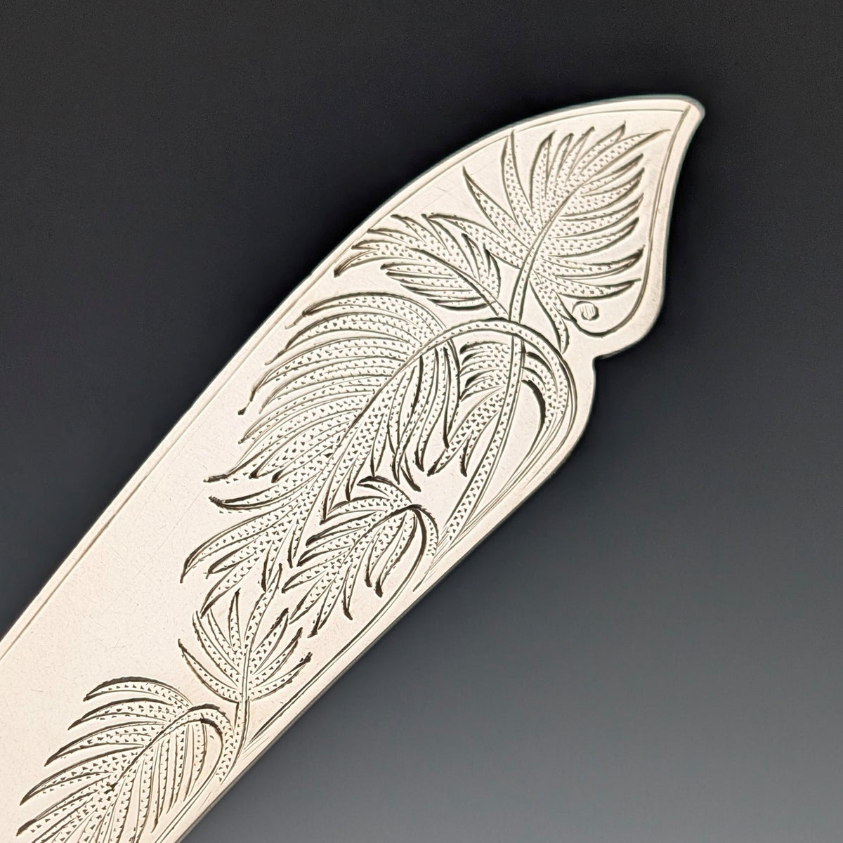 【美品】 1869年 英国アンティーク 総純銀製 フィッシュカトラリーセット 金属工芸