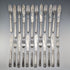 1869 British Antique All Pure Silver Fish Cutlery Set, 12 Pairs, Total Weight 1161g, Mappin Brothers