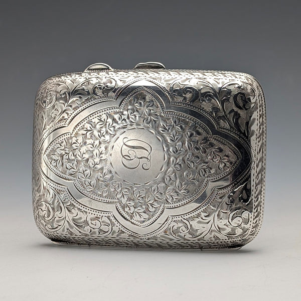 1929年 英国ヴィンテージ 純銀製 シガレットケース 59g George Frank Bickerton