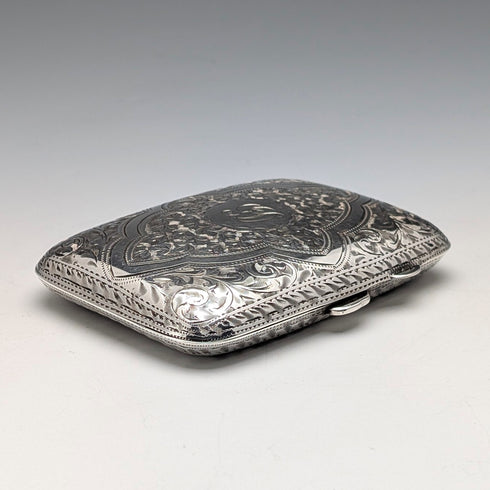 1929年 英国ヴィンテージ 純銀製 シガレットケース 59g George Frank Bickerton