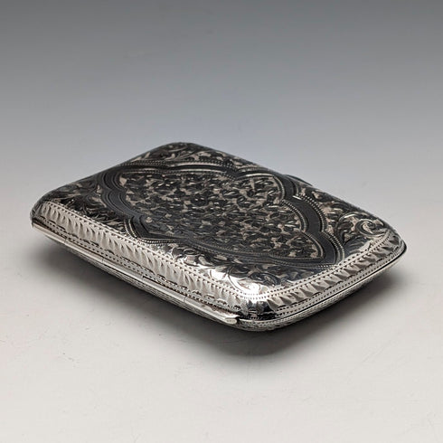 1929年 英国ヴィンテージ 純銀製 シガレットケース 59g George Frank Bickerton