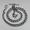 Circa 1900 British antique sterling silver Albert chain, 42g, sterling silver lion passant fob