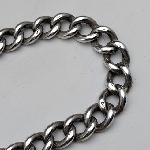 約 1900 年英國古董純銀阿爾伯特鏈 42 克純銀獅子 Passant 鑰匙扣