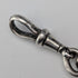 Circa 1900 British antique sterling silver Albert chain 40g sterling silver & amber fob
