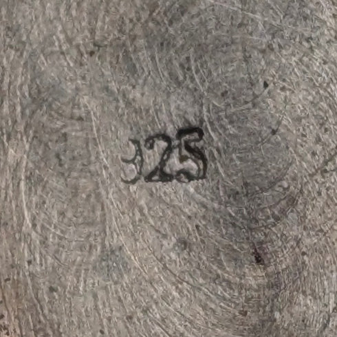 復古純銀橢圓形盒式吊墜 4.3 克帶項鍊