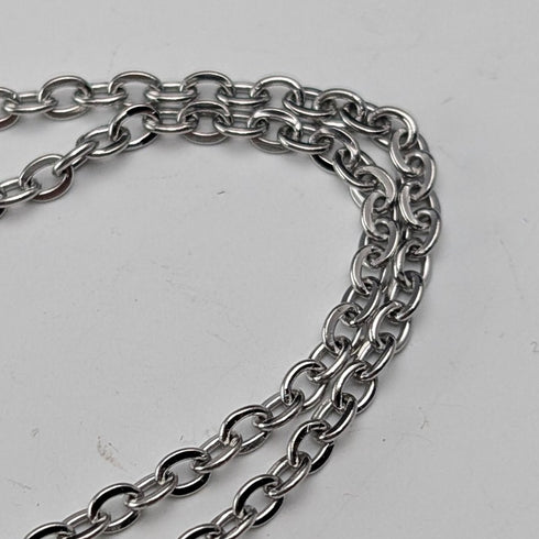 復古純銀橢圓形盒式吊墜 4.3 克帶項鍊