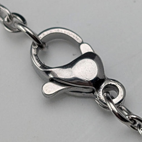 復古純銀橢圓形盒式吊墜 4.3 克帶項鍊