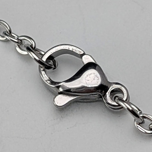 復古純銀橢圓形盒式吊墜 3.9 克帶項鍊