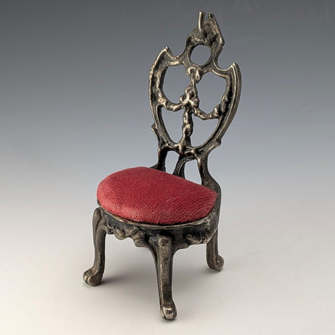 1920年代 真鍮製 椅子型 懐中時計ホルダー レッドシート