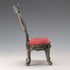 1920s Brass Chair Pocket Watch Holder Red Seat