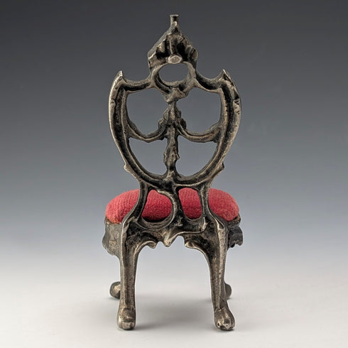 1920年代 真鍮製 椅子型 懐中時計ホルダー レッドシート