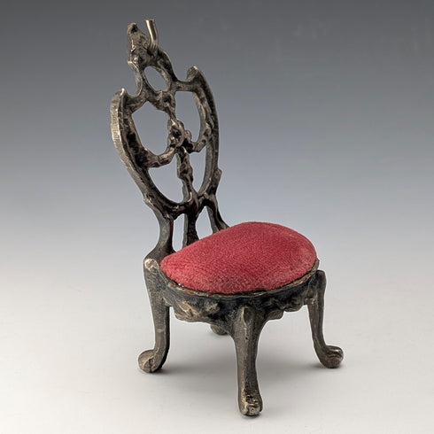 1920年代 真鍮製 椅子型 懐中時計ホルダー レッドシート