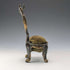 1920s Brass Chair-Shaped Pocket Watch Holder with Khaki Seat