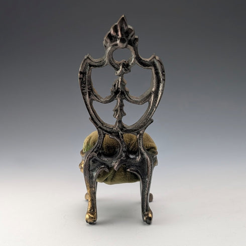 1920年代 真鍮製 椅子型 懐中時計ホルダー カーキシート