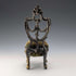 1920s Brass Chair-Shaped Pocket Watch Holder with Khaki Seat