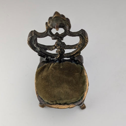 1920年代 真鍮製 椅子型 懐中時計ホルダー カーキシート