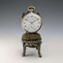 1920s Brass Chair-Shaped Pocket Watch Holder with Khaki Seat