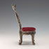 1920's Brass Chair Pocket Watch Holder Dark Red Seat