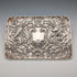 Circa 1900 British antique silver plate relief carved dressing table tray