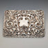 Circa 1900 British antique silver plate relief carved dressing table tray