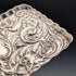 Circa 1900 British antique silver plate relief carved dressing table tray