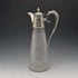 Antique British cut glass and silver plate water jug