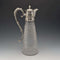 Antique British cut glass and silver plate water jug