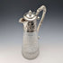 Antique British cut glass and silver plate water jug