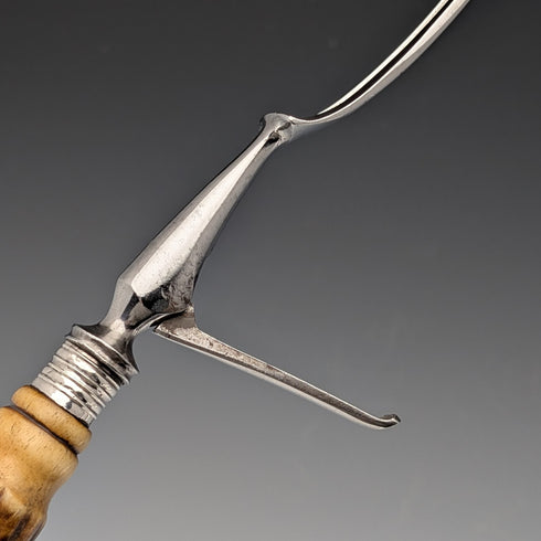 1898年 英国アンティーク アントラーハンドル サービングカトラリー7点セット ケース入 William Beatson & Sons