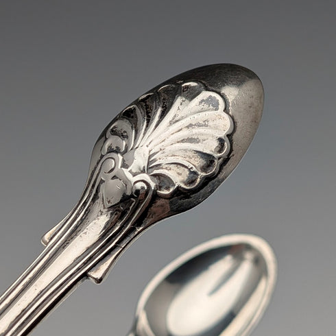 1844 British antique sterling silver sugar tongs 60g Chawner & Co.