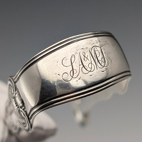 1844 British antique sterling silver sugar tongs 60g Chawner & Co.