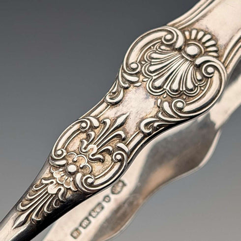 1853年 英国アンティーク シルバープレート製 シュガートング Elkington