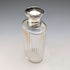 French antique pure silver lid glass perfume bottle