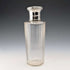 French antique pure silver lid glass perfume bottle