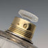 French antique pure silver lid glass perfume bottle