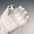 French antique pure silver lid glass perfume bottle