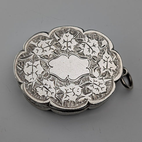 1881年 英国アンティーク 純銀製 ヴィネグレット 21g Hilliard&Thomason