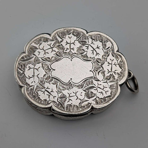 1881 British antique sterling silver vinaigrette 21g Hilliard & Thomason