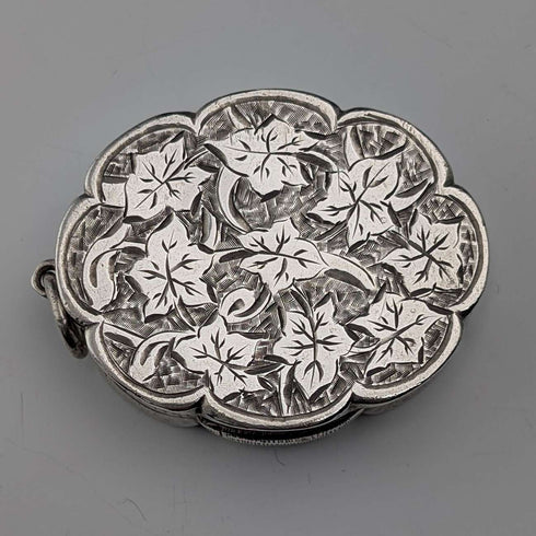 1881 British antique sterling silver vinaigrette 21g Hilliard & Thomason