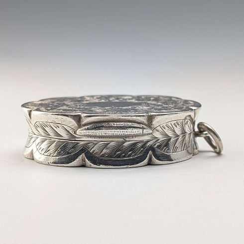 1881 British antique sterling silver vinaigrette 21g Hilliard & Thomason