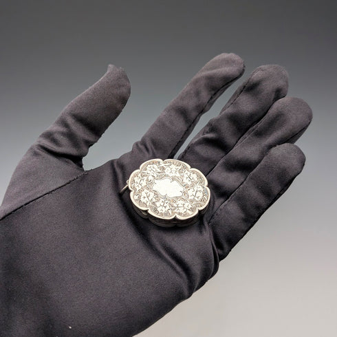 1881年 英国アンティーク 純銀製 ヴィネグレット 21g Hilliard&Thomason