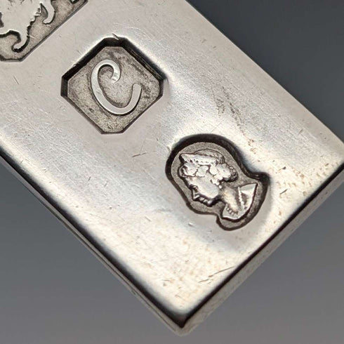 1977 British Sterling Silver Jubilee Ingot Pendant & Sterling Silver Chain, 40g, Troika Designs